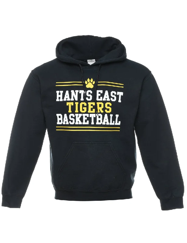 Hants East Tigers Black & Yellow Printed Hoodie - S Cozy Women's Sherpa - lined
