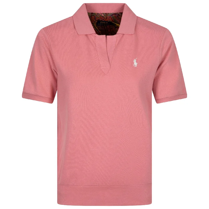 Womens Jersey Polo Shirt Desert Rose - SS24 Compression