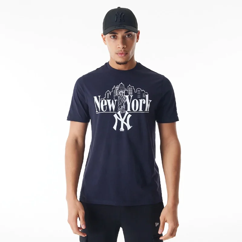 New York Yankees MLB Graphic Navy T-Shirt Sustainable Organic