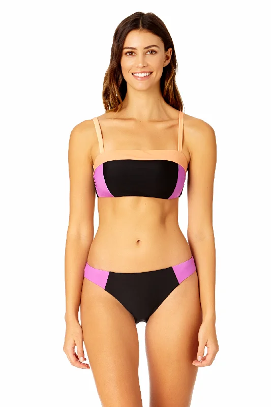 Women's Colorblock Bandeau Bra Swim Top Cool Women's Distressed