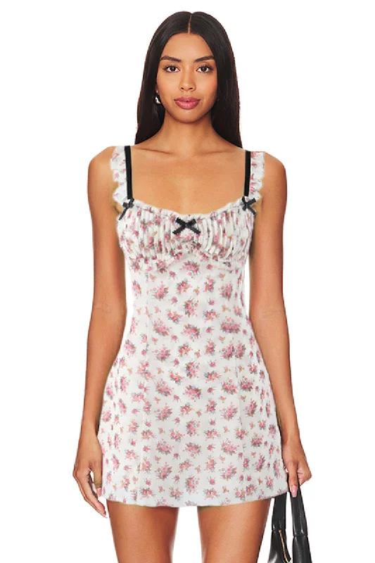 Stay Sultry Floral Print Mini Dress Streetwear Style for 