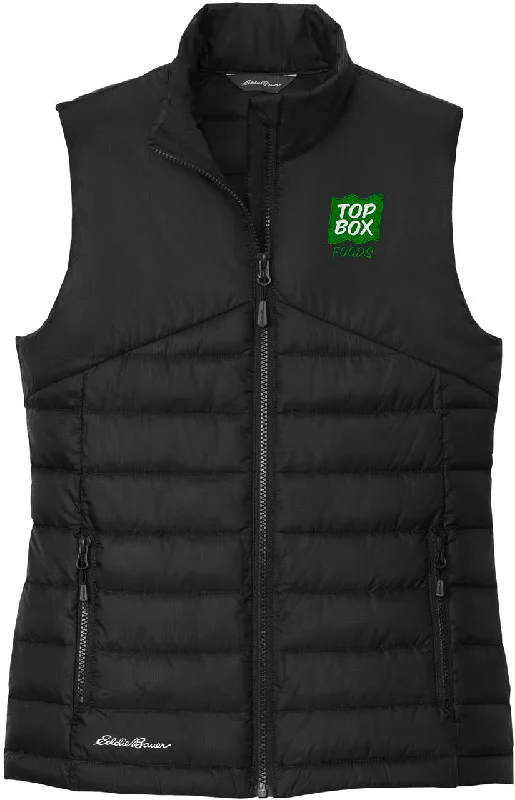 Eddie Bauer Ladies Quilted Vest Cozy Women's Sherpa - lined