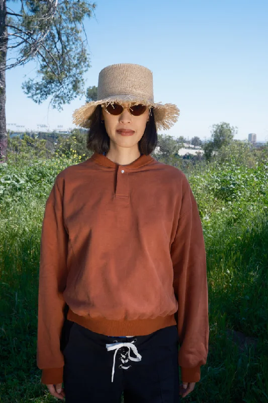 Noah Henley Sweatshirt - Terracotta Bold Women's Statement