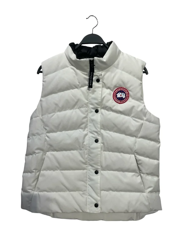 CANADA GOOSE/Puffer Vest/L/Nylon/WHT/ Casual Women's Loose - fitting