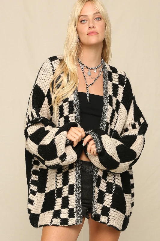 The coziest Checker Cardigan