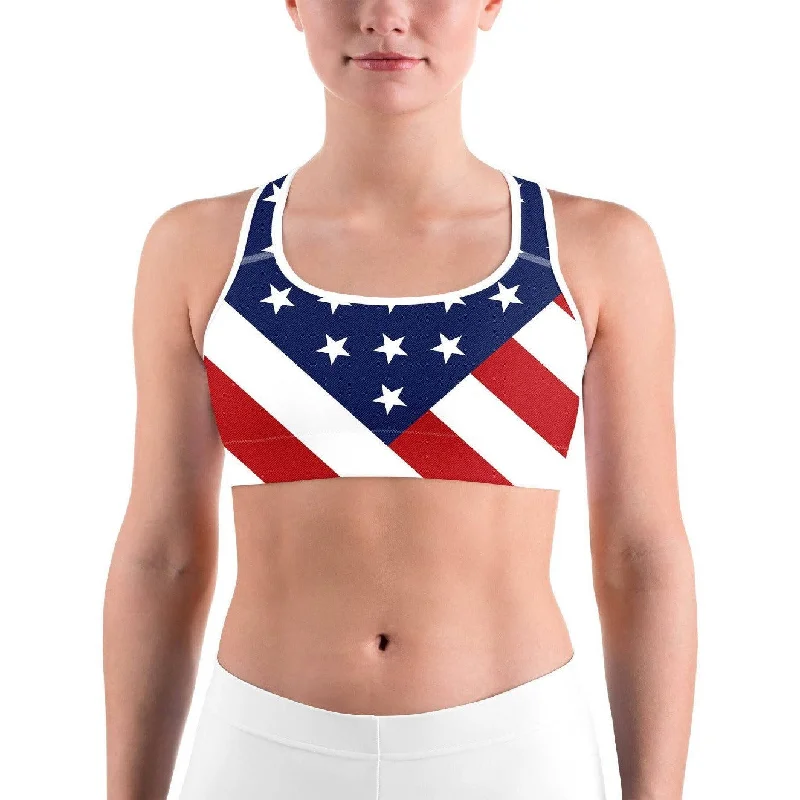 American Flag Sports Bra