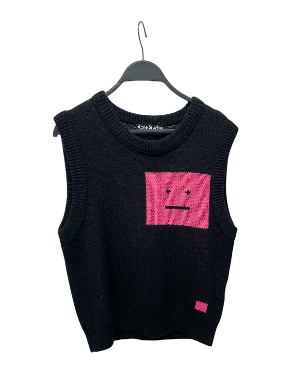 Acne Studios/Heavy Knit Vest/Cotton/BLK/square face European