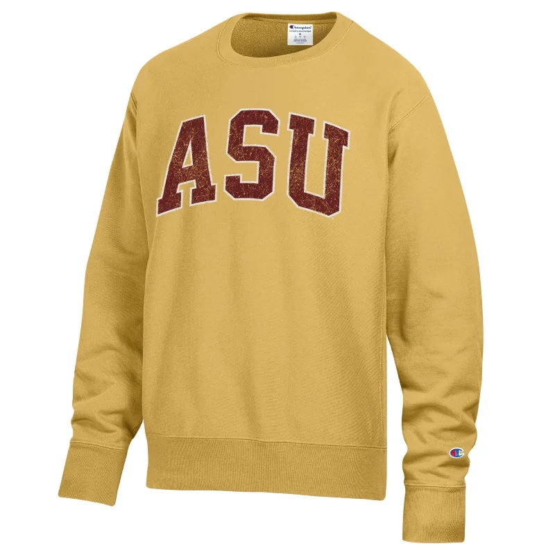 ASU Dist Arched Reverse Weave Crew GLD performance