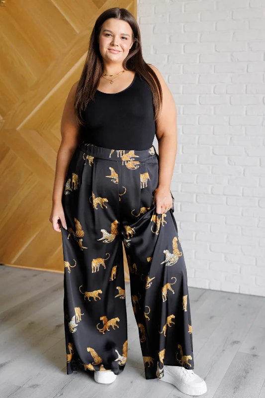 Legendary in Leopard Satin Wide Leg Pants Feminine Women's Soft 
