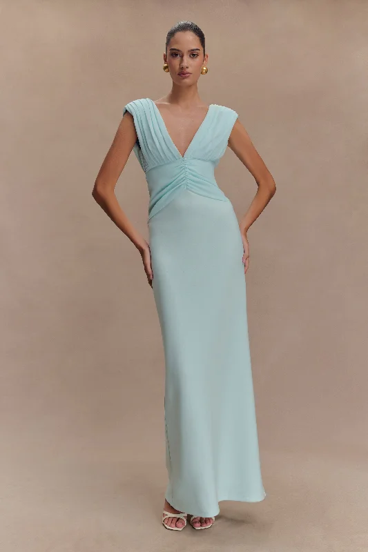Monique Maxi Dress - Ice Blue Relaxed Women's Beachy