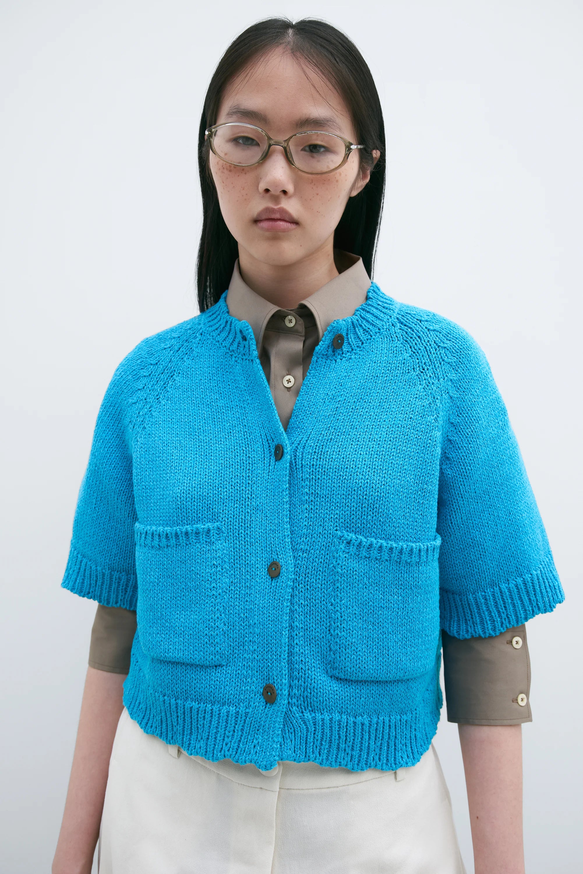 Cotton Pockets Top Ceruleo Streetwear Style for 