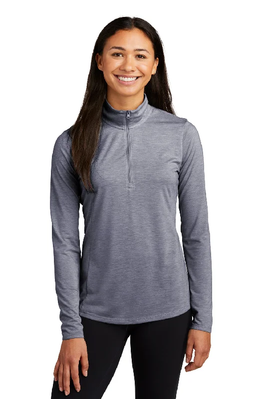 Sport-Tek Womens Moisture Wicking 1/4 Zip Sweatshirt - Heather True Navy Blue Sophisticated Women's Tailored Sport-Tek Womens Moisture Wicking 1/4 Zip Sweatshirt - Heather True Navy Blue Sophisticated Women's Tailored