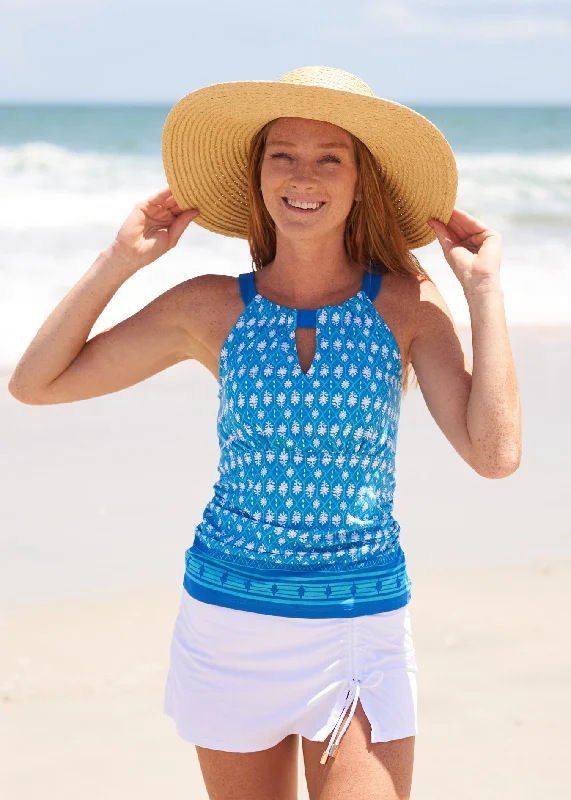 Palm Valley Halter Tankini Top Hip Women's Retro