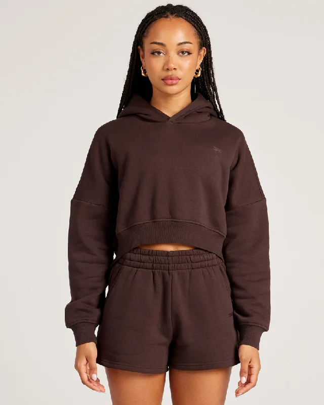 Omni Cropped Hoodie - Espresso Refined Women's Classic 