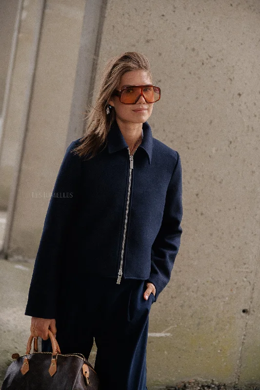 SLFSelma kurze Jacke dunkles Saphir Laid - back Women's Vibe