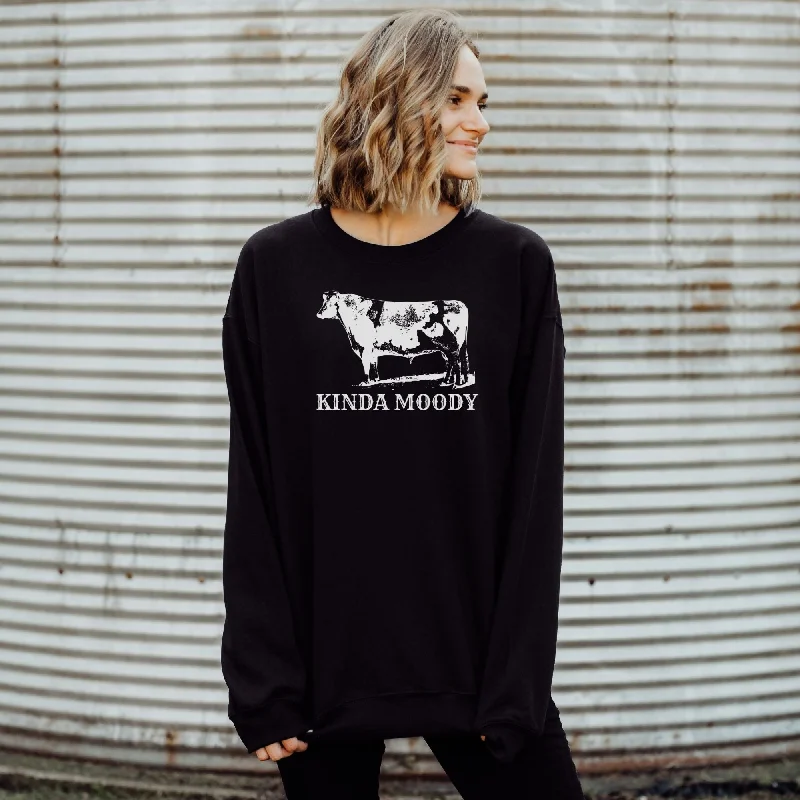 Kinda Moody Sweatshirt - Funny Cow Hoodie or Crewneck *UNISEX FIT*