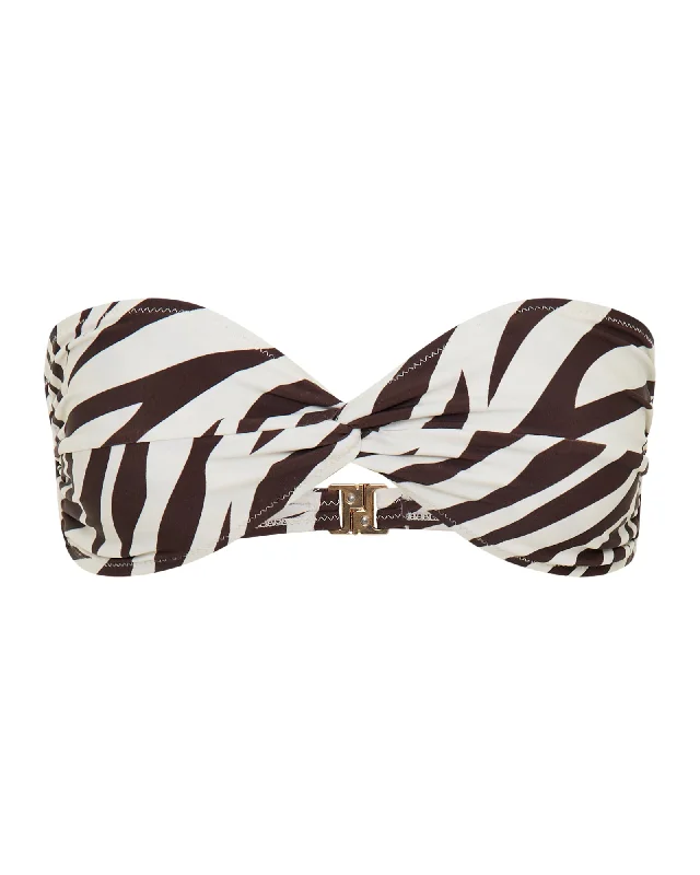 Positano Top Zebra Brown Minimalist Women's Casual