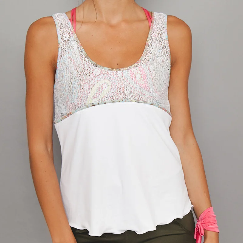 Deco Layer Top (white) Cool Women's Distressed