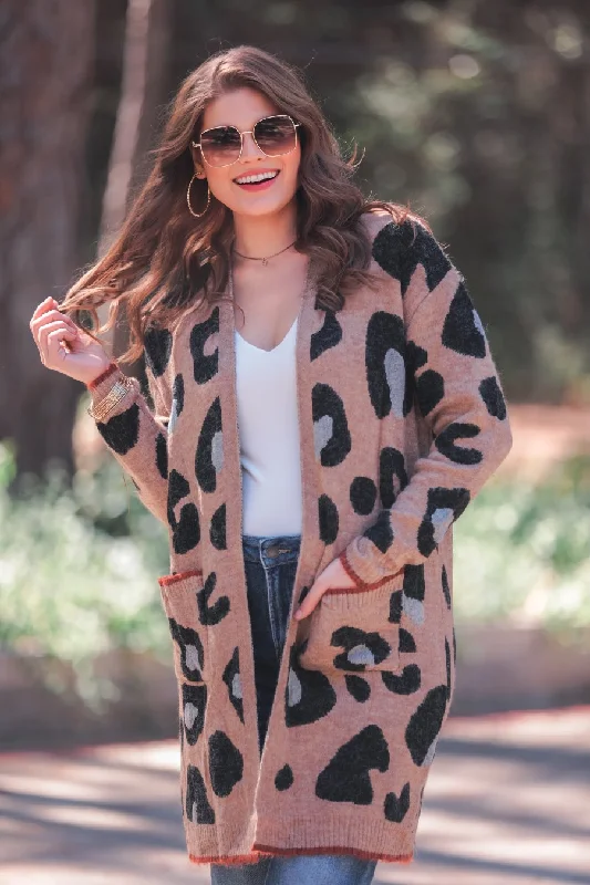 Kane Long Leopard Cardigan