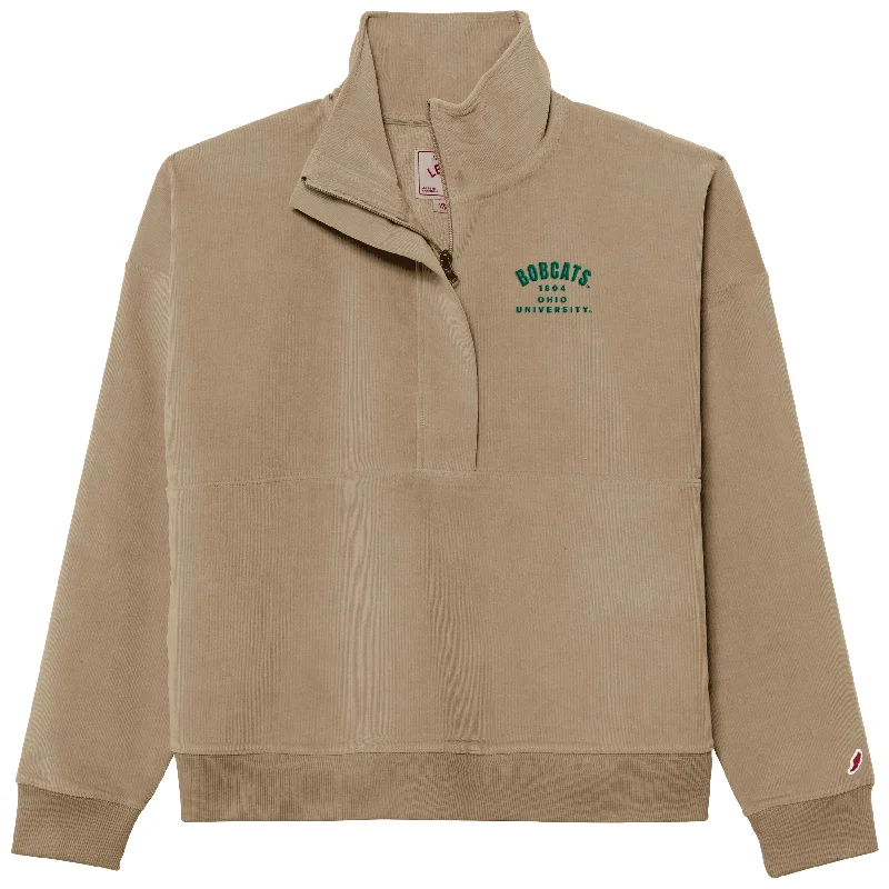Ohio Bobcats Women's League Khaki Half-Zip Practical Women's Multi - 