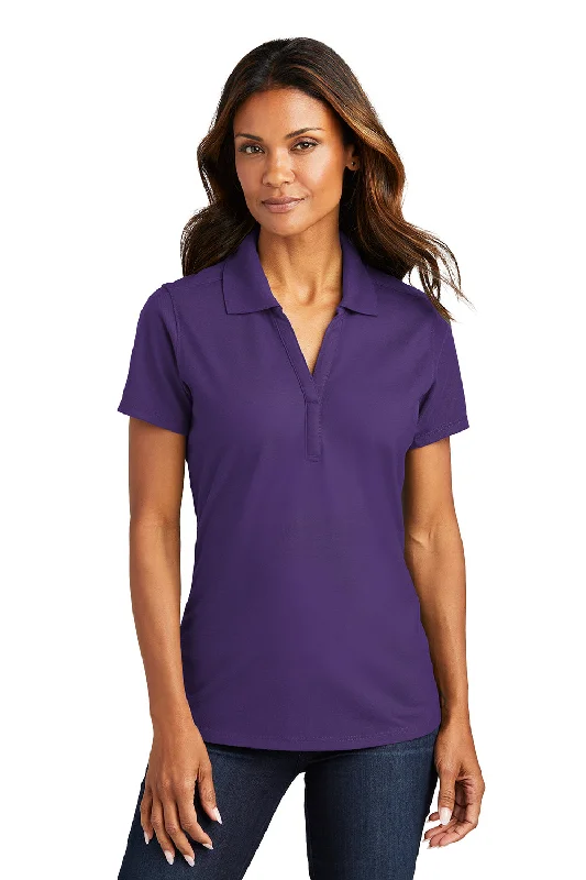 Port Authority Womens EZPerformance Moisture Wicking Short Sleeve Polo Shirt - Majestic Purple - Closeout Athletic Women's Port Authority Womens EZPerformance Moisture Wicking Short Sleeve Polo Shirt - Majestic Purple - Closeout Athletic Women's
