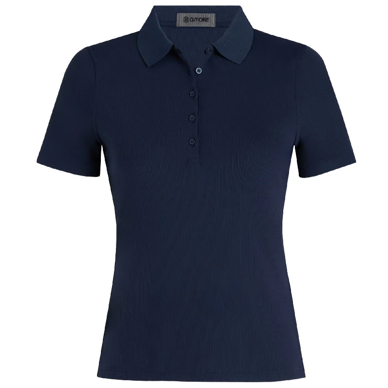 Womens Ribbed Tech Nylon Polo Twilight - SS25 Elegant Women's 