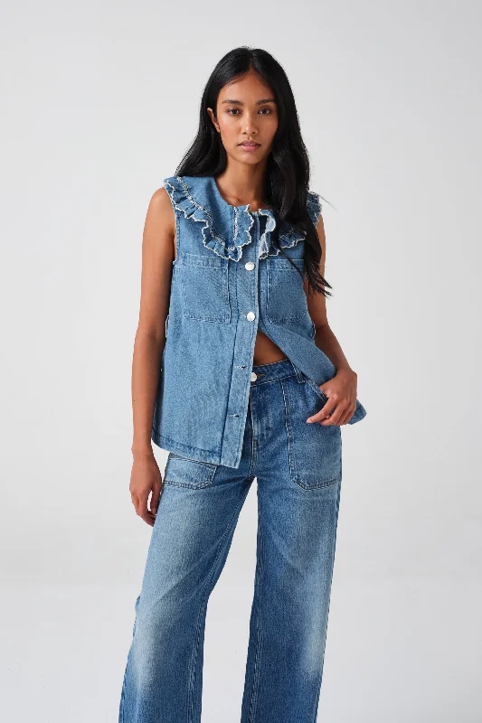 Phoebe Vest in Summer Vintage Luxurious Women's High -  end