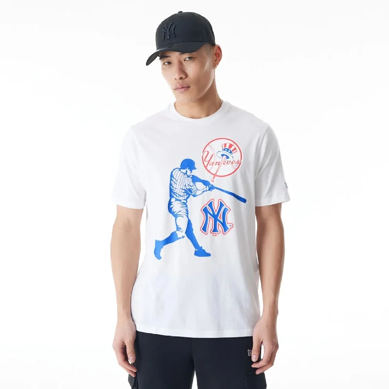 New York Yankees NFL Player Graphic White T-Shirt Monochromatic All - in - one