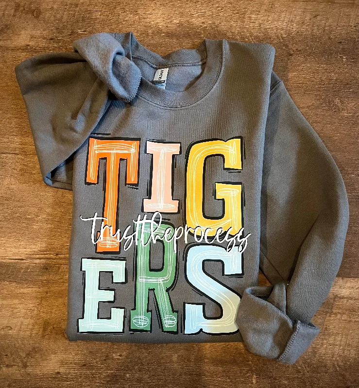 Tigers - Trust the Process Boho Sweatshirt