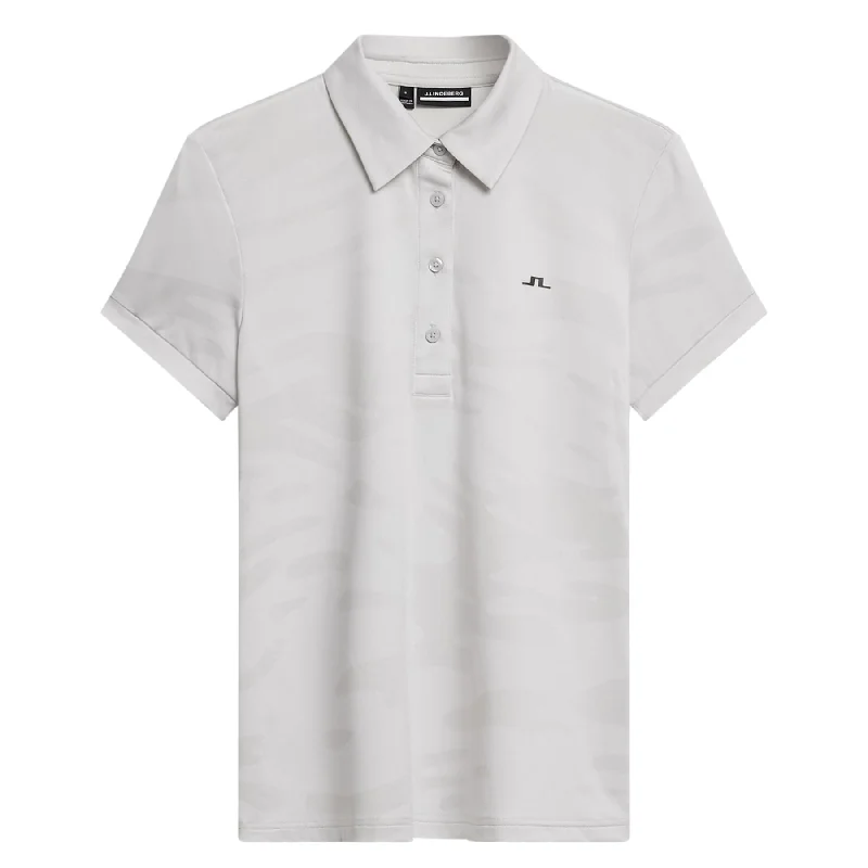 Womens Alaya Lightweight Jacquard Polo Light Grey - SS24 Traditional Women's 