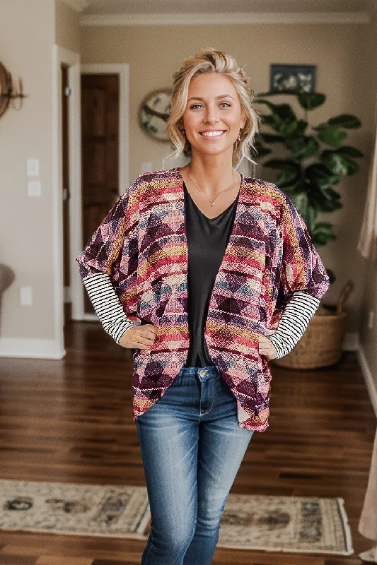 Shine Like a Diamond Cardigan Geometric
