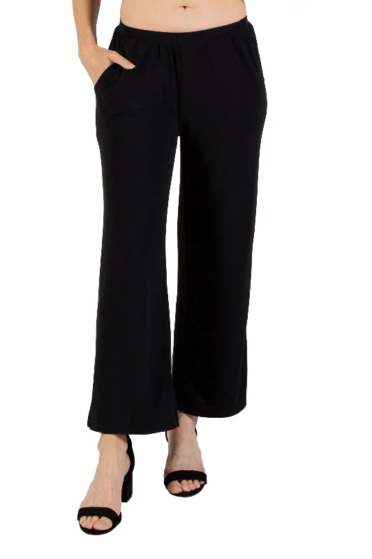 La Cera Solid Cropped Pant Unique Women's Upcycled