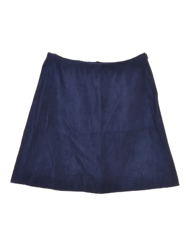 Blue Suede Skirt Classic Women's Tweed