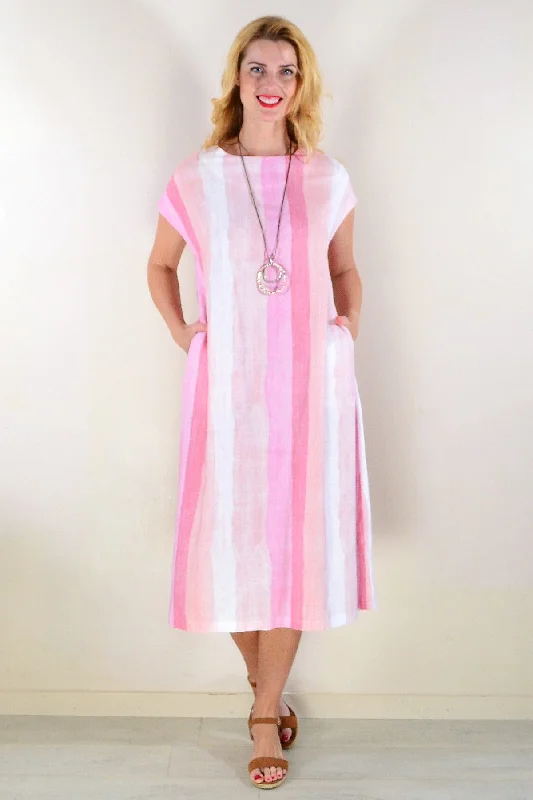Pink Delight Midi Summer Dress Refined Women's Velvet