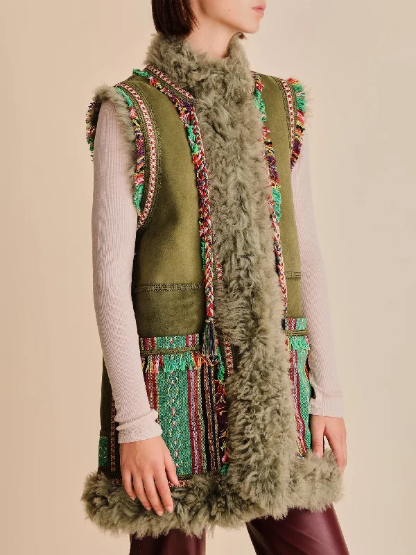 Vonda Shearling Vest Business
