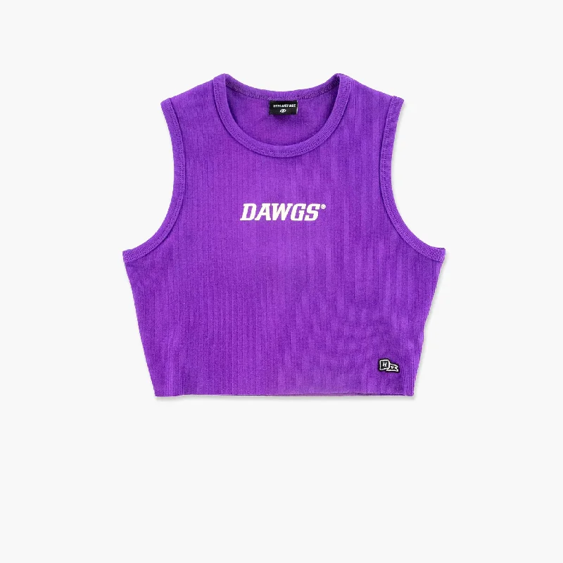 Washington Huskies Purple Cutoff Tanktop Traditional Women's 