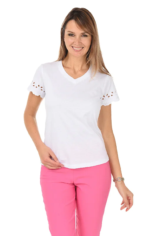 Cutout Sleeve Tee