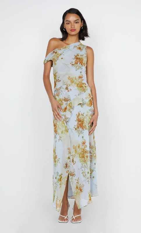RAHNI ASYM DRESS - ANTIQUE DENIM FLORAL Country