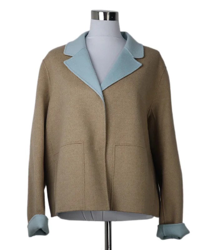 Lafayette Beige & Pale Blue Reversible Jacket sz 14 Sporty Women's Tennis