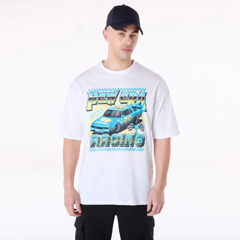 New Era 1920 Racing Championship White T-Shirt Casual Women's Japanese 