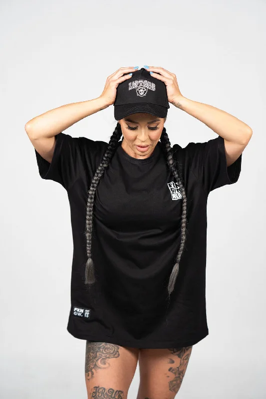 Classic | Women's Oversized Pump Cover Gym T-Shirt | Black