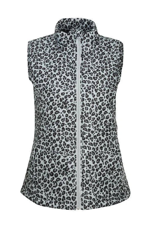 Printed & Quilted Puffa Vest | SILVER ANIMAL | 6241ZR Sophisticated Women's 