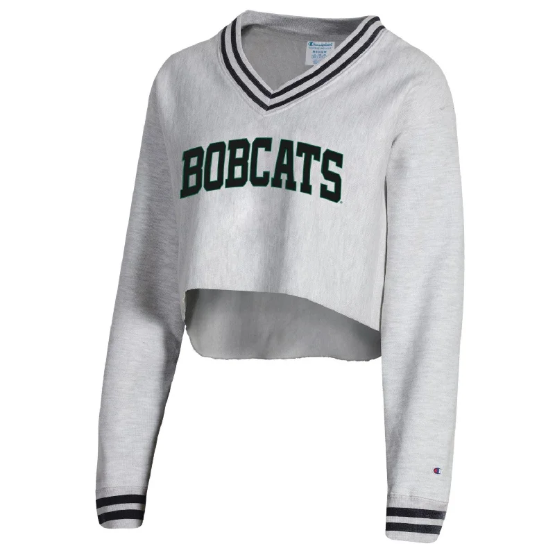 Ohio Bobcats Women's Champion Cropped V-Neck Bold Women's Statement