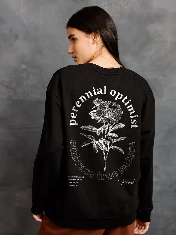 True Nature Women Drop Shoulder Premium Terry Sweatshirt Relaxed Women's 
