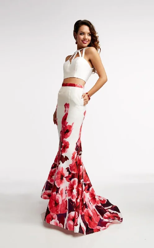 Jasz Couture - Floral Two-Piece Evening Dress  5949 Luxurious Women's High -  end