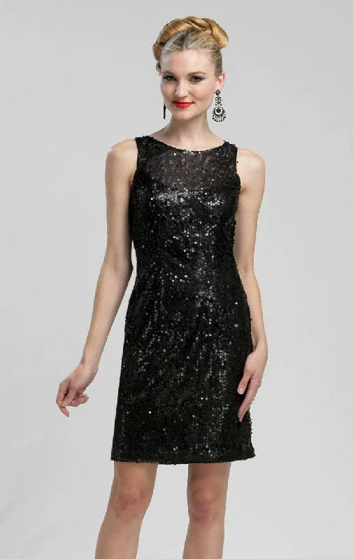 Sue Wong - N3211 Sleeveless Jewel Illusion Sequined Sheath Dress