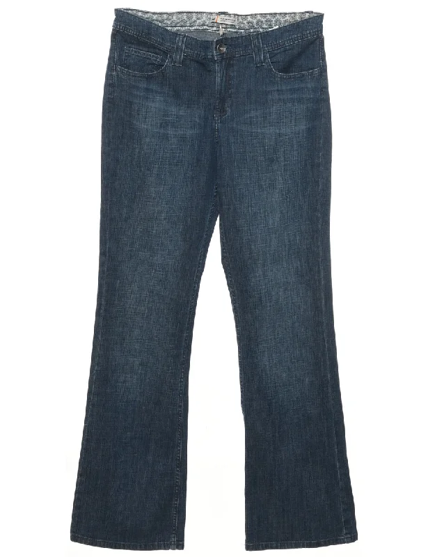 Boot Cut Lee Dark Wash Jeans - W33 L33 Traditional Women's Wool