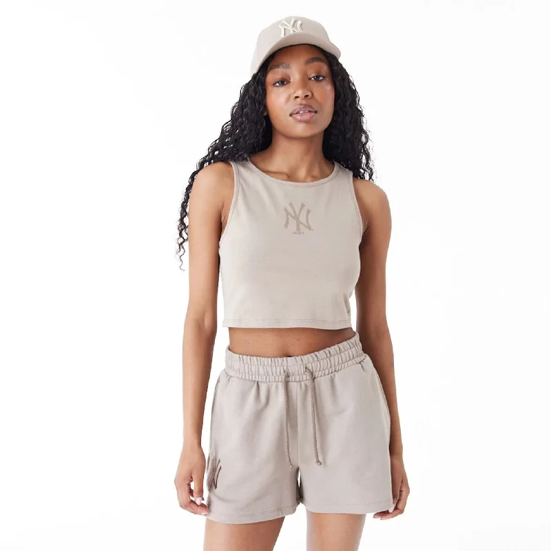 New York Yankees Womens MLB Lifestyle Brown Crop Tank Top Sophisticated Women's Tailored New York Yankees Womens MLB Lifestyle Brown Crop Tank Top Sophisticated Women's Tailored
