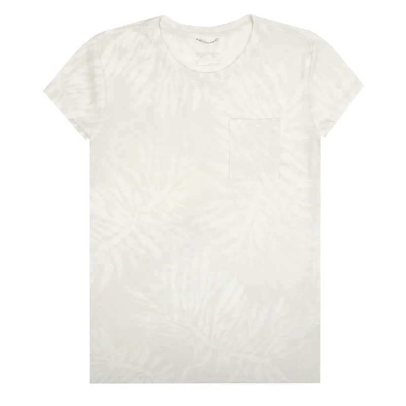 Patagonia Womens Mainstay Tee Kelp and Sand Big Dyno White Sustainable Organic
