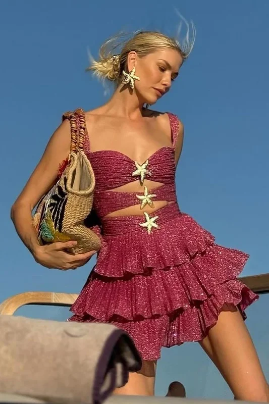 Flirty Emotions Sparkly Mini Dress Tough Women's Military - inspired